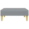 Repose-pied gris clair 77x55x31 cm tissu