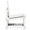 Salon de jardin 3 pcs blanc bois massif de pin