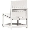 Salon de jardin 3 pcs blanc bois massif de pin