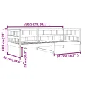 Lit de jour cire marron 80x200 cm bois de pin massif