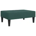 Repose-pied vert foncé 77x55x31 cm velours