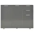 Buffet Gris brillant 107x35x80,5 cm