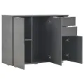 Buffet Gris brillant 107x35x80,5 cm