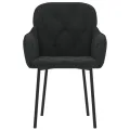 Chaises à manger lot de 2 Noir Velours