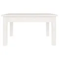Table basse Blanc 55x55x30 cm Bois massif de pin