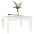 Table basse Blanc 55x55x30 cm Bois massif de pin