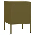 Table de chevet Vert olive 35x35x51 cm Acier