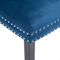 Chaises à manger lot de 2 bleu velours