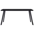 Table de salle à manger Noir 180x90x75 cm Verre trempé