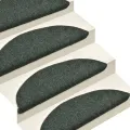 Tapis autoadhésifs de marches 10 pcs Vert 56x17x3 cm Aiguilleté