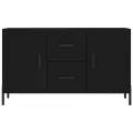 Buffet noir 100x36x60 cm bois d'ingénierie
