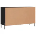 Buffet noir 100x36x60 cm bois d'ingénierie