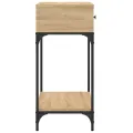 Table console chêne sonoma 75x34,5x75 cm bois d'ingénierie
