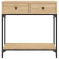 Table console chêne sonoma 75x34,5x75 cm bois d'ingénierie