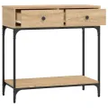 Table console chêne sonoma 75x34,5x75 cm bois d'ingénierie