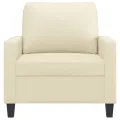 Fauteuil Crème 60 cm Similicuir