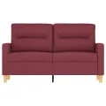 Canapé à 2 places Rouge bordeaux 120 cm Tissu