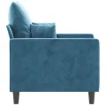 Fauteuil Bleu 60 cm Velours