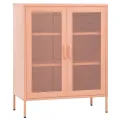 Armoire de rangement Rose 80x35x101,5 cm Acier