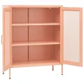 Armoire de rangement Rose 80x35x101,5 cm Acier
