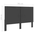 Tête de lit Gris foncé Tissu 160x200 cm
