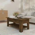 Table basse Chêne fumé 102x55x42 cm Aggloméré