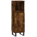 Armoire de bain chêne fumé 30x30x100 cm bois d'ingénierie