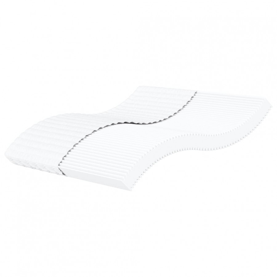 Matelas en mousse blanc 200x200 cm dureté H2 H3