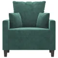 Fauteuil Vert foncé 60 cm Velours