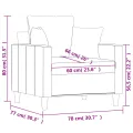 Fauteuil Vert foncé 60 cm Velours