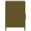 Table de chevet Vert olive 35x35x51 cm Acier