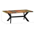 Table à dîner 200x100x75 cm Bois de récupération solide