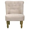 Fauteuil de style France Crème Tissu