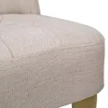 Fauteuil de style France Crème Tissu