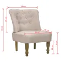 Fauteuil de style France Crème Tissu