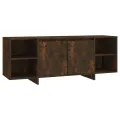 Meuble TV Chêne fumé 130x35x50 cm Aggloméré