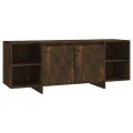 Meuble TV Chêne fumé 130x35x50 cm Aggloméré