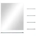 Miroir mural avec 5 étagères Argenté 50 x 60 cm