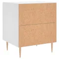 Table de chevet blanc 40x35x47,5 cm bois d’ingénierie