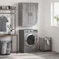 Armoire murale sonoma gris 69,5x34x90 cm bois d'ingénierie