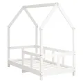 Cadre de lit pour enfant blanc 70x140 cm bois de pin massif