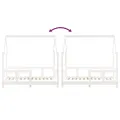 Cadre de lit pour enfant blanc 70x140 cm bois de pin massif