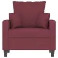 Fauteuil Rouge bordeaux 60 cm Tissu