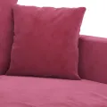 Canapé à 2 places Rouge bordeaux 120 cm Velours