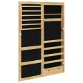 Armoire à bijoux avec miroir et éclairage LED mural