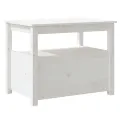 Table basse Blanc 71x49x55 cm Bois massif de pin
