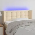 Tête de lit à LED Crème 103x16x78/88 cm Tissu