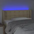 Tête de lit à LED Crème 103x16x78/88 cm Tissu