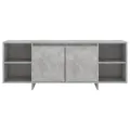 Meuble TV Gris béton 130x35x50 cm Bois d'ingénierie