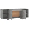 Meuble TV Gris béton 130x35x50 cm Bois d'ingénierie
